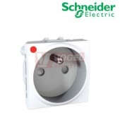 MGU303918P Unica - Zásuvka 230V/16A, 2P+PE clonky a přepěťová ochrana, Polar