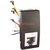 MGU349112 Unica - Zásuvka telefonní RJ12, 6 kontaktů, 1 modul, Grafit