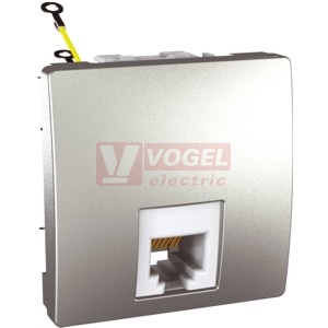 MGU349730 Unica - Zásuvka telefonní RJ12, 6 kontaktů, Aluminium