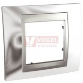 MGU66002010 Unica Top - Krycí rámeček jednonásobný, Cromo lesk/Aluminium