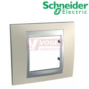 MGU66002095 Unica Top - Krycí rámeček jednonásobný, Opal Titanium/Aluminium