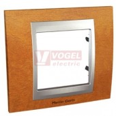 MGU660020M2 Unica Top - Krycí rámeček jednonásobný, Cherry/Aluminium