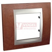 MGU660020M4 Unica Top - Krycí rámeček jednonásobný, Tabaco/Aluminium