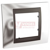 MGU66002210 Unica Top - Krycí rámeček jednonásobný, Cromo lesk/Grafit