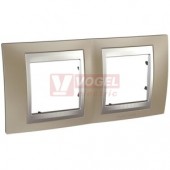 MGU66004039 Unica Top - Krycí rámeček dvojnásobný, Nikl/Aluminium