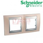 MGU66004096 Unica Top - Krycí rámeček dvojnásobný, Onyx Copper/Aluminium