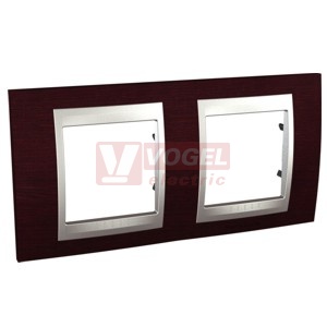 MGU660040M3 Unica Top - Krycí rámeček dvojnásobný, Wenge/Aluminium