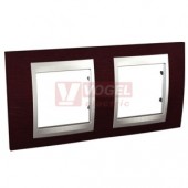 MGU660040M3 Unica Top - Krycí rámeček dvojnásobný, Wenge/Aluminium