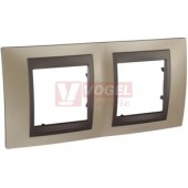 MGU66004239 Unica Top - Krycí rámeček dvojnásobný, Nikl/Grafit