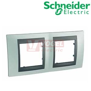 MGU66004294 Unica Top - Krycí rámeček dvojnásobný, Fluor Green/Grafit