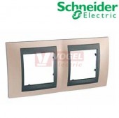 MGU66004296 Unica Top - Krycí rámeček dvojnásobný, Onyx Copper/Grafit