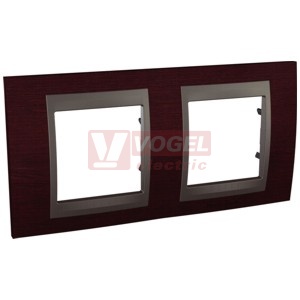MGU660042M3 Unica Top - Krycí rámeček dvojnásobný, Wenge/Grafit
