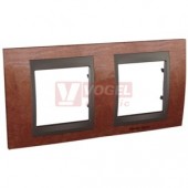 MGU660042M4 Unica Top - Krycí rámeček dvojnásobný, Tabaco/Grafit