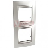 MGU66004V038 Unica Top - Krycí rámeček dvojnásobný vertikální, Cromo mat/Aluminium