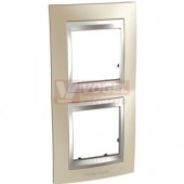 MGU66004V039 Unica Top - Krycí rámeček dvojnásobný vertikální, Nikl/Aluminium
