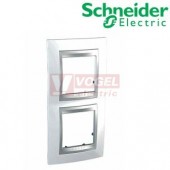 MGU66004V092 Krycí rámeček 2-nás. vert., Top White/alu, VÝROBA UKONČENA