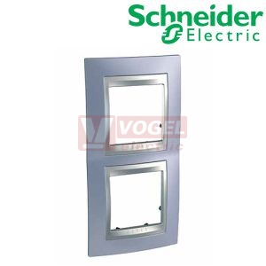 MGU66004V098 Krycí rámeček 2-nás. vert., Beryl Blue/alu, VÝROBA UKONČENA