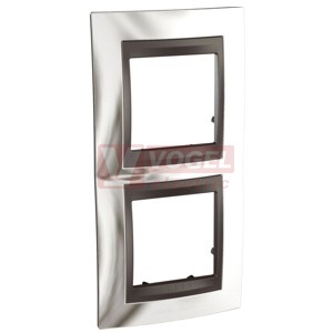 MGU66004V210 Krycí rámeček 2-nás. vert., Cromo/grafit, VÝROBA UKONČENA