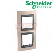 MGU66004V296 Unica Top - Krycí rámeček dvojnásobný vertikální, Onyx Copper/Grafit