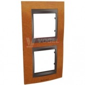 MGU66004V2M2 Krycí rámeček 2-nás. vert., Cherry/grafit, VÝROBA UKONČENA