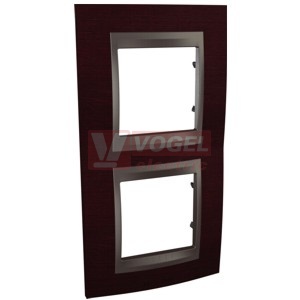 MGU66004V2M3 Krycí rámeček 2-nás. vert., Weng/grafit, VÝROBA UKONČENA