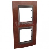 MGU66004V2M4 Unica Top - Krycí rámeček dvojnásobný vertikální, Tabaco/Grafit