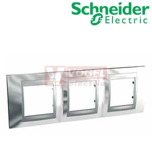 MGU66006010 Unica Top - Krycí rámeček trojnásobný, Cromo lesk/Aluminium
