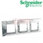 MGU66006010 Unica Top - Krycí rámeček trojnásobný, Cromo lesk/Aluminium
