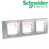 MGU66006038 Unica Top - Krycí rámeček trojnásobný, Cromo mat/Aluminium