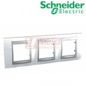 MGU66006092 Unica Top - Krycí rámeček trojnásobný, White/Aluminium