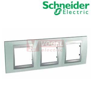 MGU66006094 Unica Top - Krycí rámeček trojnásobný, Fluor Green/Aluminium