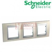MGU66006095 Unica Top - Krycí rámeček trojnásobný, Opal Titanium/Aluminium