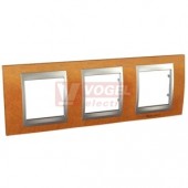 MGU660060M2 Unica Top - Krycí rámeček trojnásobný, Cherry/Aluminium