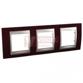 MGU660060M3 Unica Top - Krycí rámeček trojnásobný, Wenge/Aluminium
