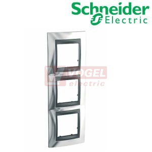 MGU66006210 Unica Top - Krycí rámeček trojnásobný, Cromo lesk/Grafit