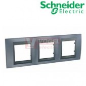 MGU66006297 Unica Top - Krycí rámeček trojnásobný, Metal grey/Grafit