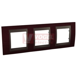 MGU660062M3 Unica Top - Krycí rámeček trojnásobný, Wenge/Grafit