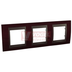 MGU660062M4 Unica Top - Krycí rámeček trojnásobný, Tabaco/Grafit