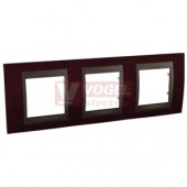 MGU660062M4 Unica Top - Krycí rámeček trojnásobný, Tabaco/Grafit