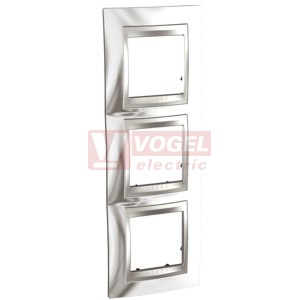 MGU66006V010 Krycí rámeček 3-nás. vert., Cromo/alu, VÝROBA UKONČENA