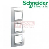 MGU66006V092 Krycí rámeček 3-nás. vert., Top White/alu, VÝROBA UKONČENA