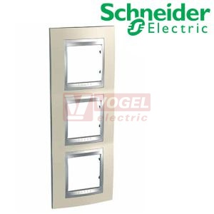 MGU66006V095 Krycí rámeček 3-nás. vert., Opal Titanium/alu, VÝROBA UKONČENA
