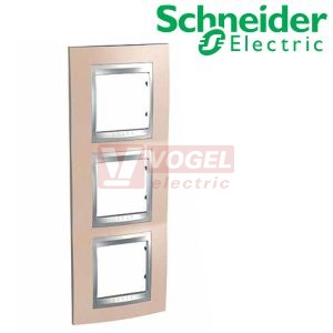 MGU66006V096 Krycí rámeček 3-nás. vert., Onyx Copper/alu, VÝROBA UKONČENA