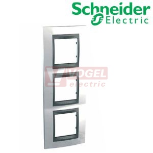 MGU66006V292 Unica Top - Krycí rámeček trojnásobný vertikální, White/Grafit