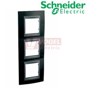 MGU66006V293 Krycí rámeček 3-nás. vert., Rhodium Black/grafit, VÝROBA UKONČENA