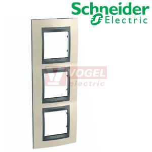 MGU66006V295 Krycí rámeček 3-nás. vert., Opal Titanium/grafit, VÝROBA UKONČENA