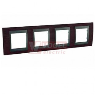 MGU660082M3 Unica Top - Krycí rámeček čtyřnásobný, Wenge/Grafit