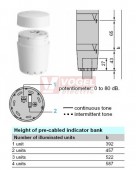 XVMC29B3T napájecí modul s bzučákem 24V AC/DC + konzola 250mm + víko, IP42 (max.5 modulů)