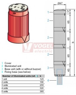 XVMC34 signální modul RU, BA15d max.5W/240V průměr 45mm