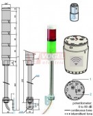 XVMM1RGS    Světelný sloup 230V, žárovka 5W, RU, ZE trvalý svit + bzučák 0-80dB (AL trubka + plastový podstavec), montáž na vodorovné plochy, IP42